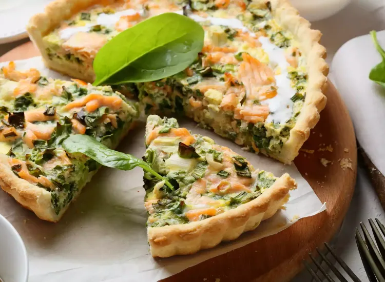 nutritionniste vesoul Quiche saumon épinard